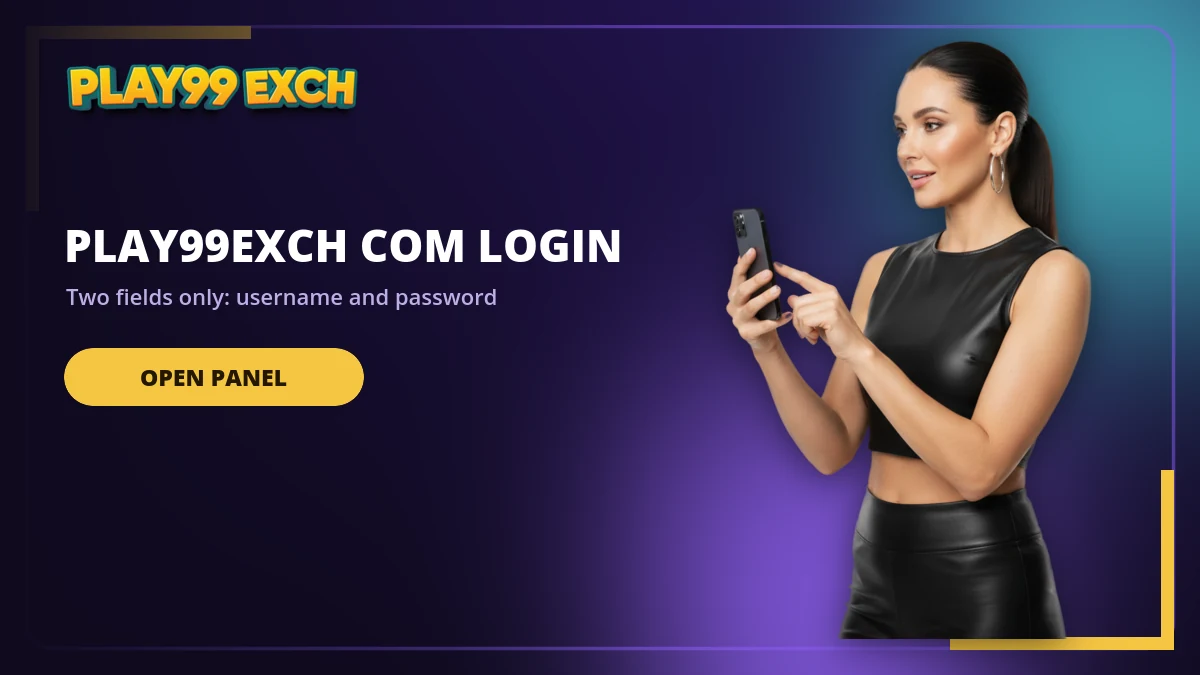 Play99Exch com login page banner showing that the panel asks only for a username and a password