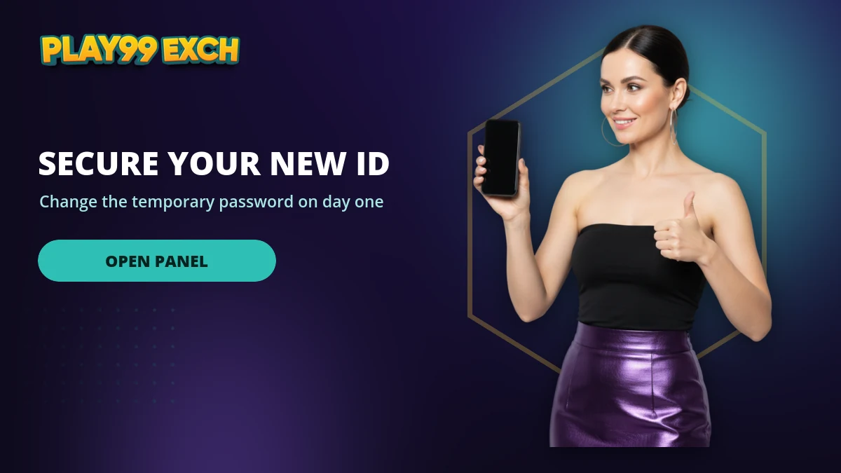 Play99Exch security banner reminding new users to change the temporary password on day one